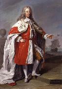 unknow artist Portrait of George Byng (1663-1733), 1st Viscount Torrington oil painting on canvas
